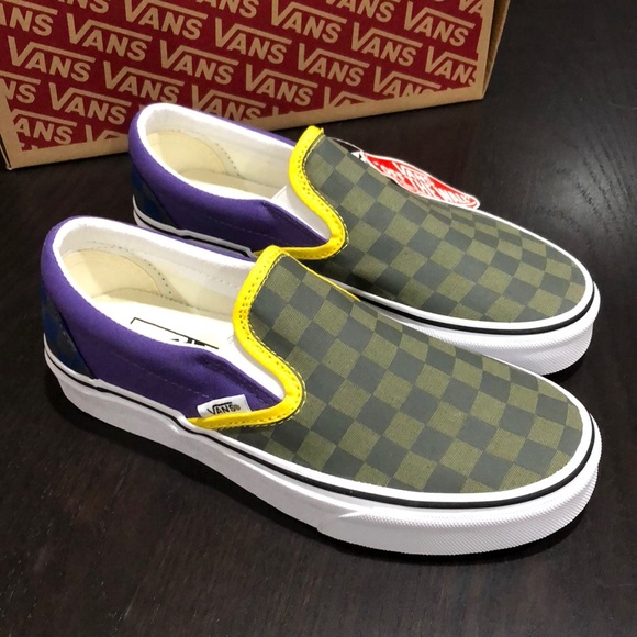 green and purple vans